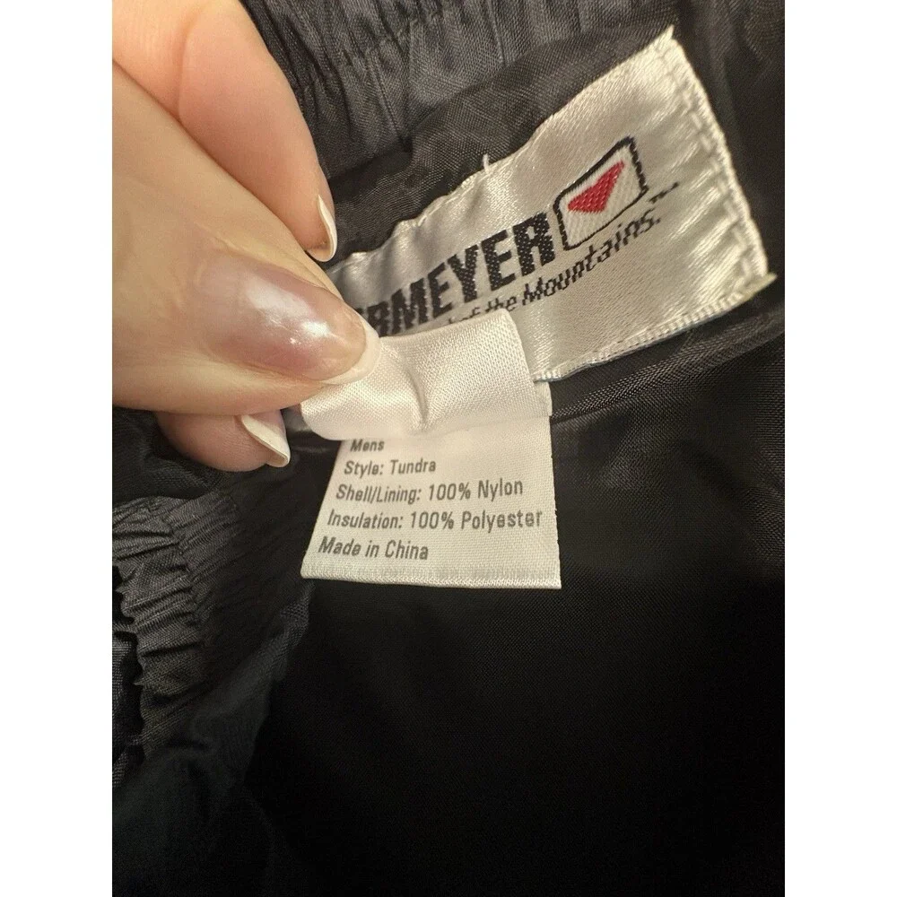Obermeyer Size Large Tundra Mens Insulated Ski Snow Pants Full Side Zip Black